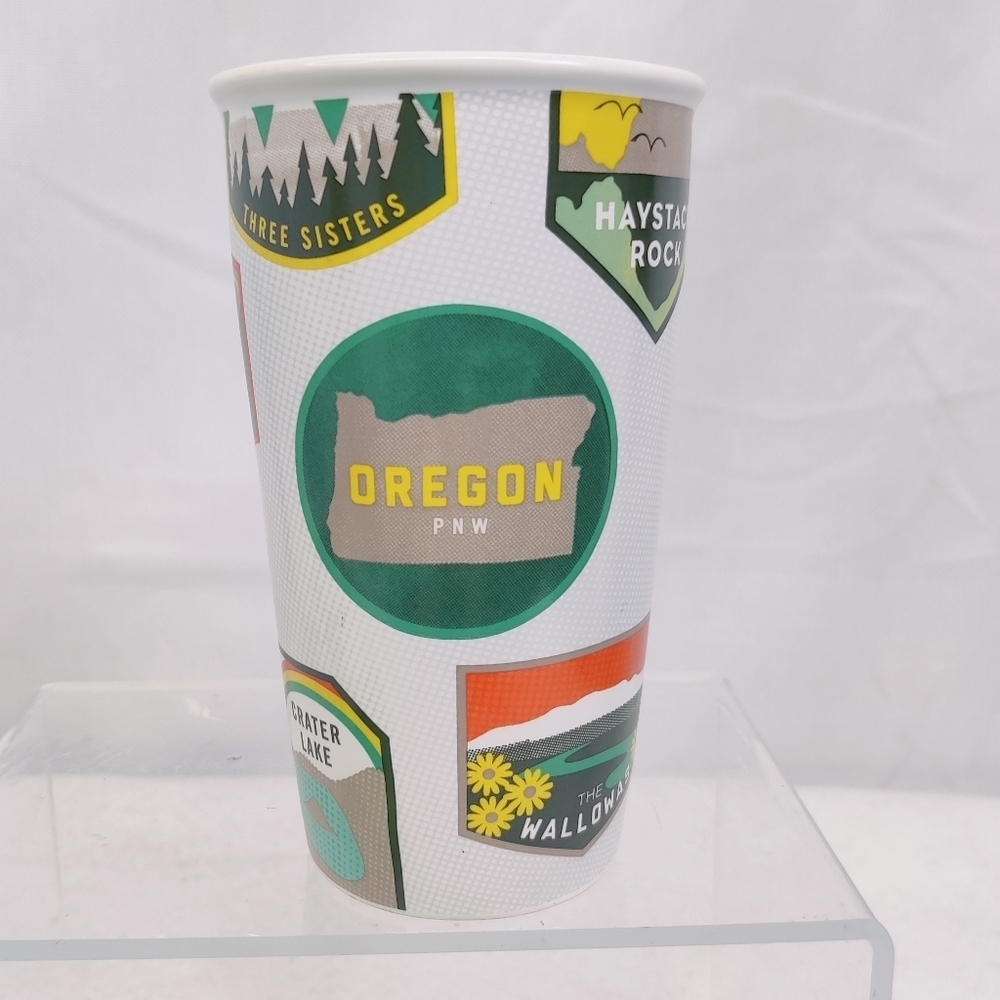 Starbucks Ceramic Cup Oregon Haystack Mt Hood Portland Columbia River Gorge
